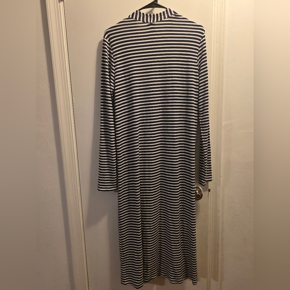 Agnes & Dora Navy and White Striped Cardigan - Picture 3 of 3